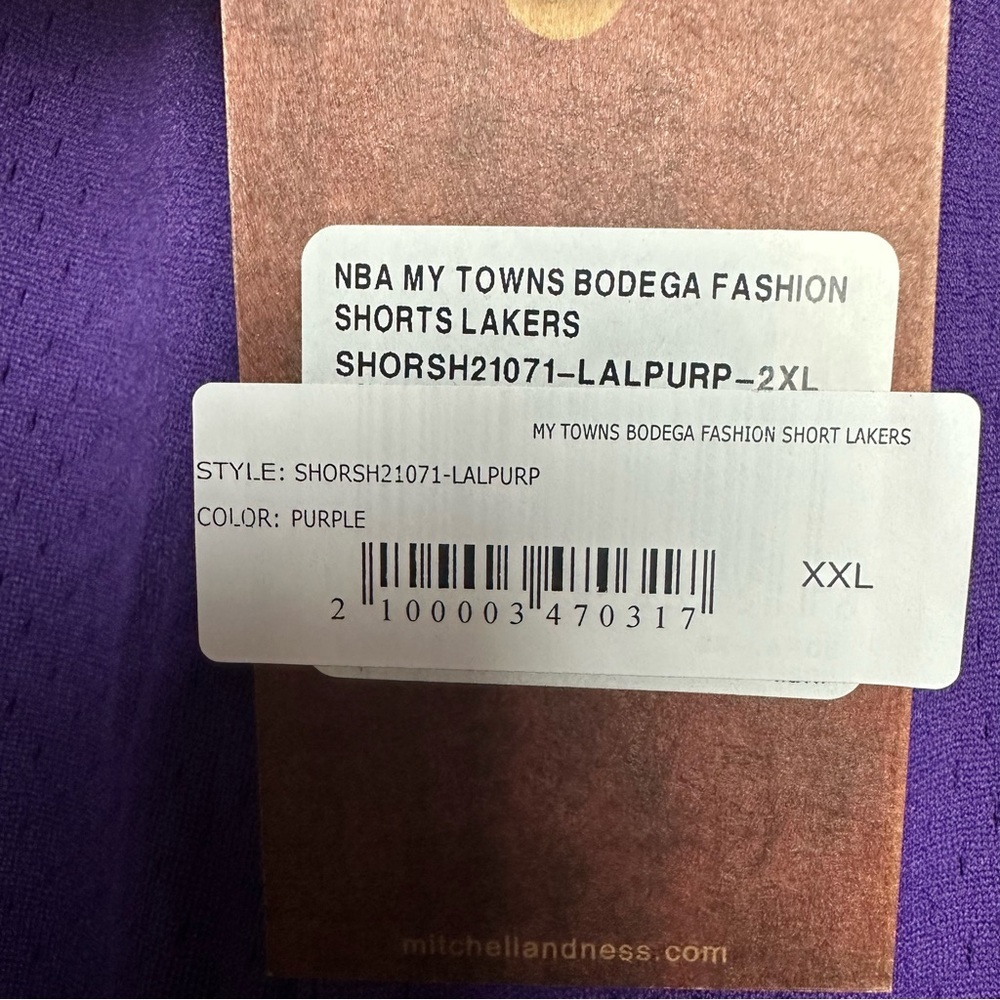 NBA X BODEGA WORLDWIDE RESPECT LAKERS SHORTS - Picture 11 of 12